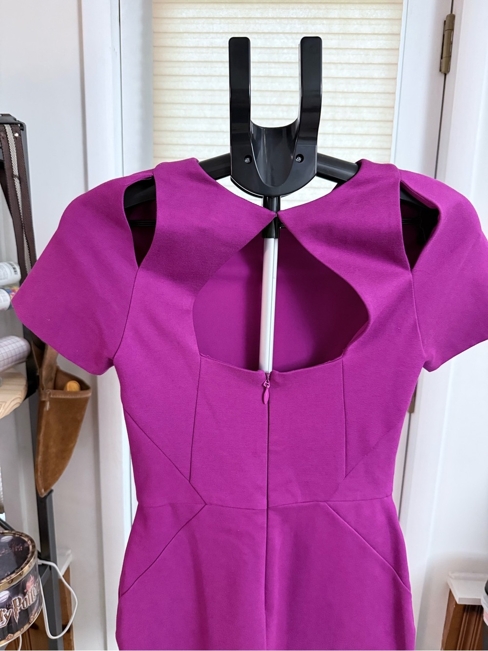 Adelyn Rae Fuchsia Cutout-Shoulder Bodycon Mini Dress size small - Picture 8 of 16